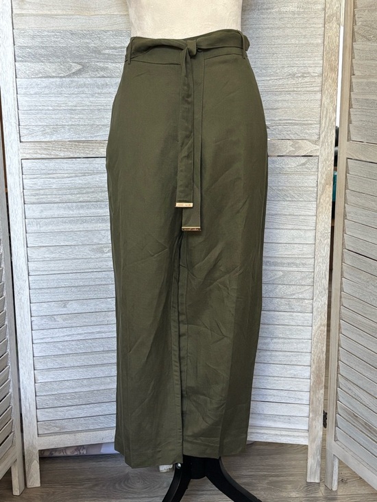 Anne Klein Pants - ANNE KLEIN NWT Women’s SZ 14 Olive Green Ankle Pants, Straight Leg, Linen Blend